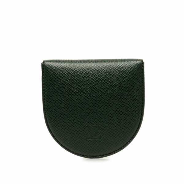 Green LV Taiga Porte Monnaie Cuvett Coin Pouch