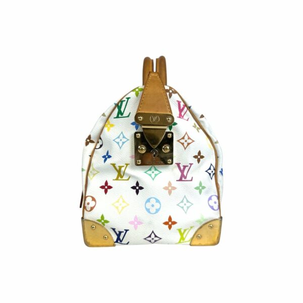 LV Speedy 30 White Multicolor Monogram Canvas - Image 6