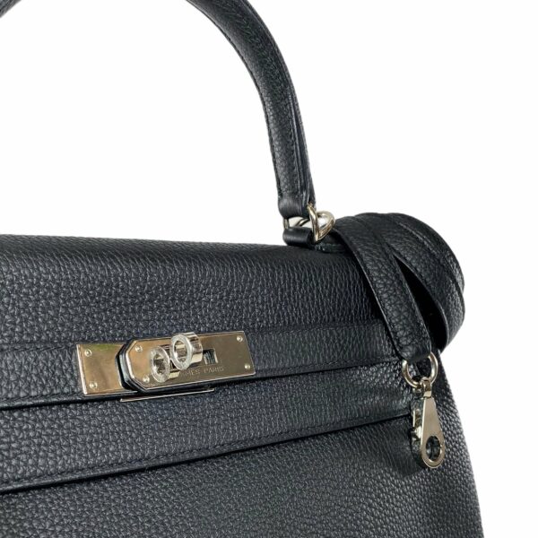 HM Kelly 32 Black Togo Palladium Hardware - Image 12