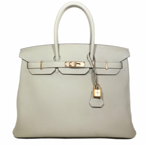 HM Birkin 35 Craie Togo Rose Gold Hardware