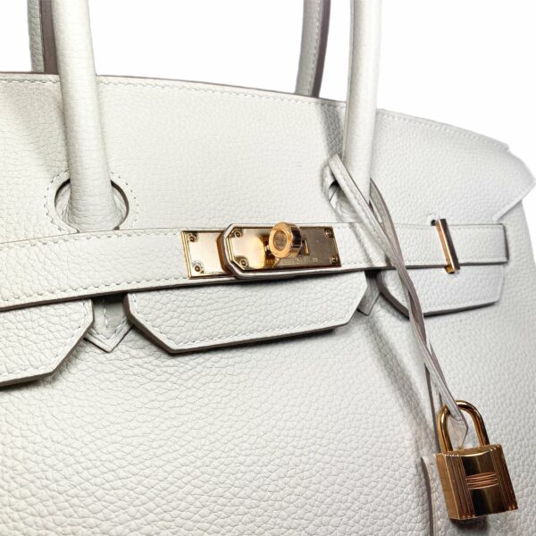 HM Birkin 35 Craie Togo Rose Gold Hardware - Image 11