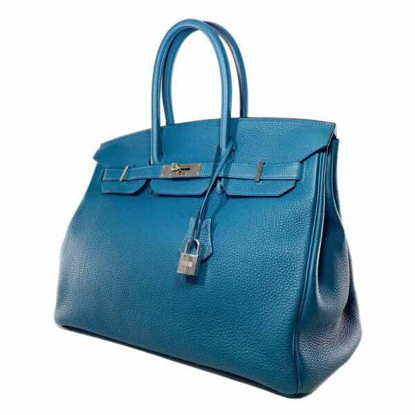 HM Birkin 35 Colvert Togo Palladium Hardware - Image 3