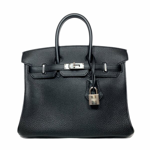 HM Birkin 25 Black Togo Palladium Hardware