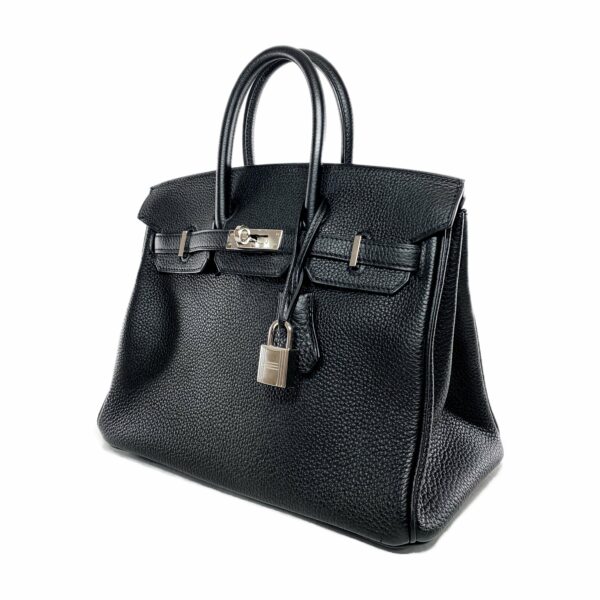 HM Birkin 25 Black Togo Palladium Hardware - Image 3