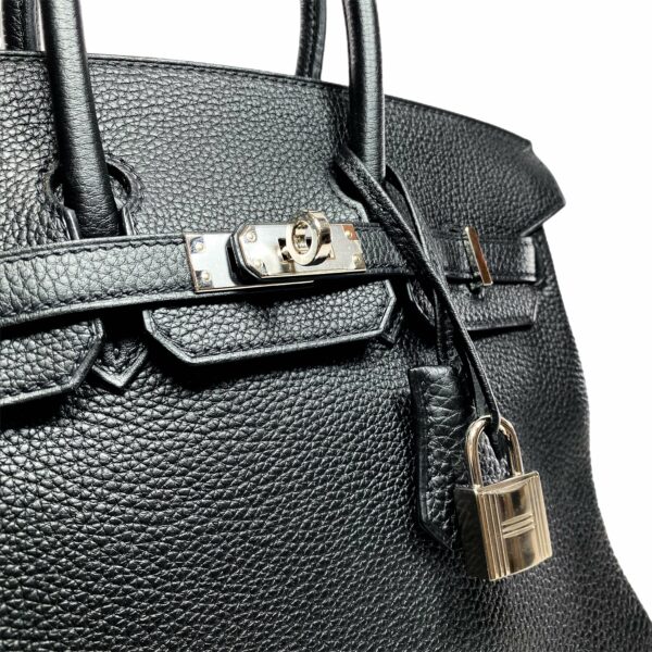 HM Birkin 25 Black Togo Palladium Hardware - Image 11