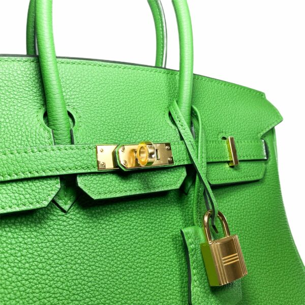 HM Birkin 25 Vert Yucca Togo Gold Hardware - Image 11