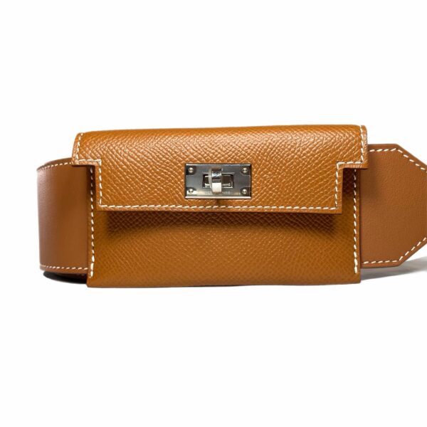 HM Kelly Gold Epsom Pocket Strap Palladium Hardware