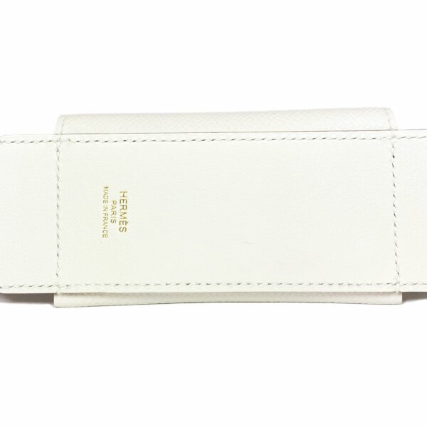 HM Kelly White Epsom Pocket Strap Gold Hardware - Image 2