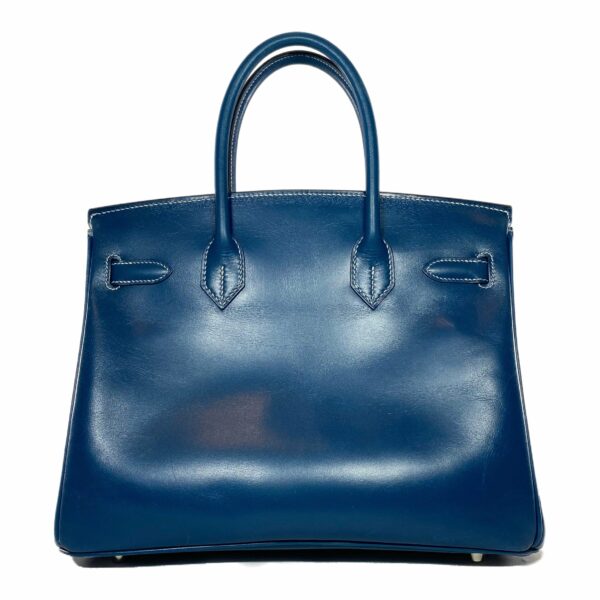 HM Birkin 30 Blue Thalassa Box Palladium Hardware - Image 2