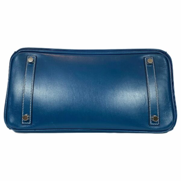 HM Birkin 30 Blue Thalassa Box Palladium Hardware - Image 7