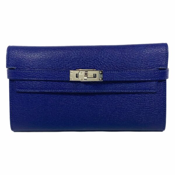 HM Kelly Blue Encre Long Wallet