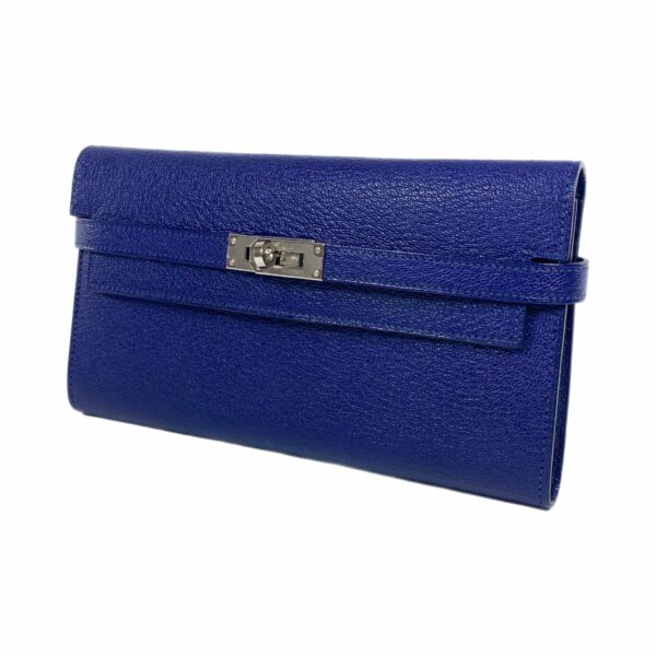 HM Kelly Blue Encre Long Wallet - Image 6