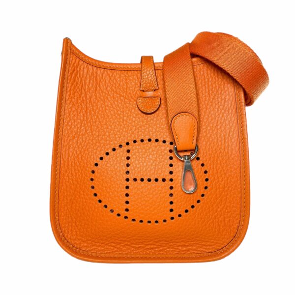 HM Evelyne TPM Orange Clemence Palladium Hardware - Image 2