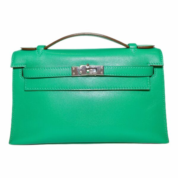 HM Kelly Pochette Menthe Chamkila Palladium Hardware