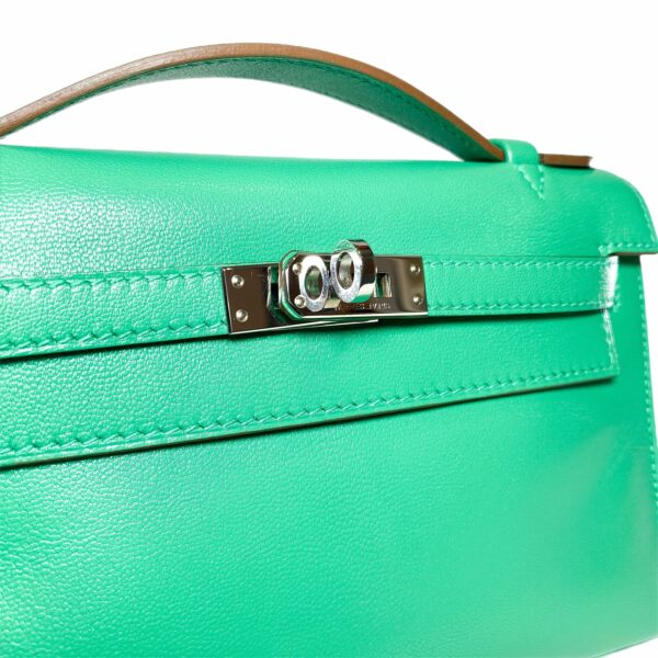 HM Kelly Pochette Menthe Chamkila Palladium Hardware - Image 11