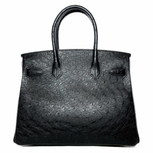 HM Birkin 30 Black Ostrich Rose Gold Hardware - Image 2