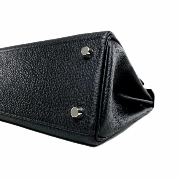 HM Black Kelly 25 Touch Lizard Togo Palladium Hardware - Image 10