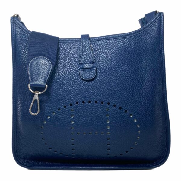 HM Evelyne PM Bleu Nuit Clemence Palladium Hardware - Image 3