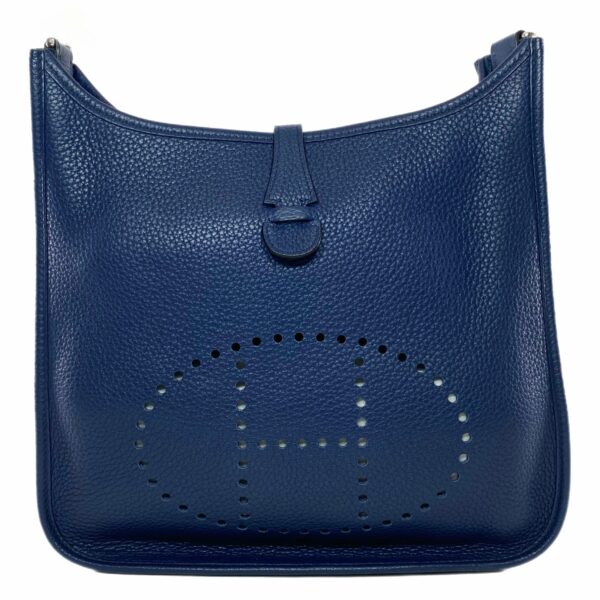 HM Evelyne PM Bleu Nuit Clemence Palladium Hardware