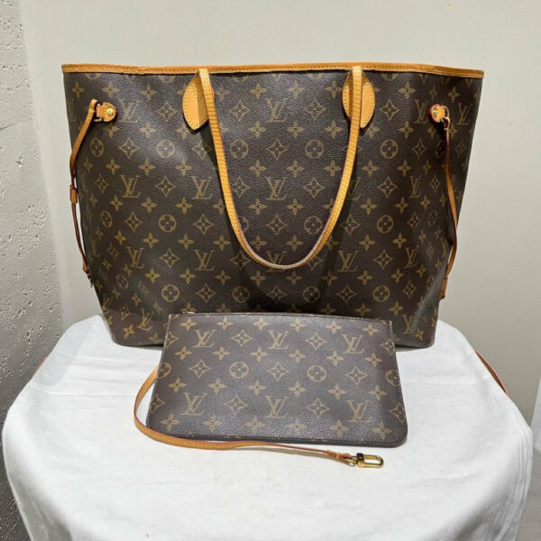 LV Monogram Neverfull GM Tote Bag,Brown - Image 3