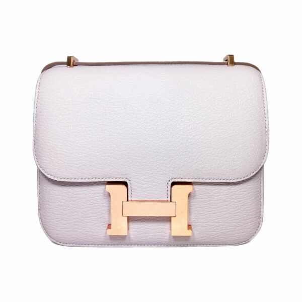 HM Constance 18 Mauve Pale Chevre Rose Gold Hardware