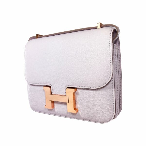 HM Constance 18 Mauve Pale Chevre Rose Gold Hardware - Image 4