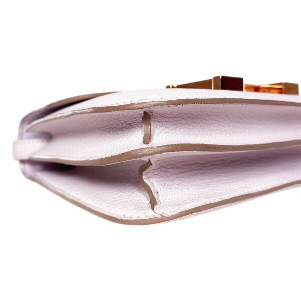 HM Constance 18 Mauve Pale Chevre Rose Gold Hardware - Image 9