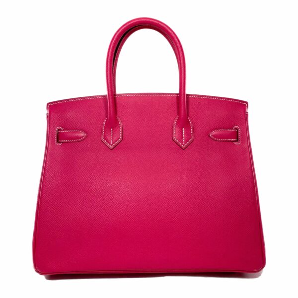 HM Birkin 30 Rose Tyrien Epsom Palladium Hardware - Image 2