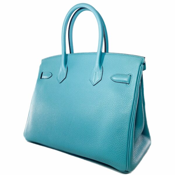 HM Birkin 30 Bleu Saint Cyr Togo Gold Hardware - Image 4