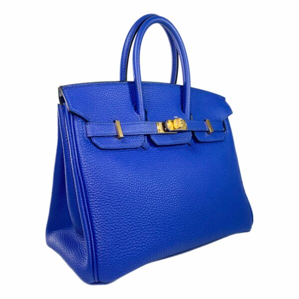 HM Birkin 25 Bleu Electric Togo Gold Hardware - Image 10