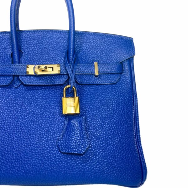 HM Birkin 25 Bleu Electric Togo Gold Hardware - Image 9