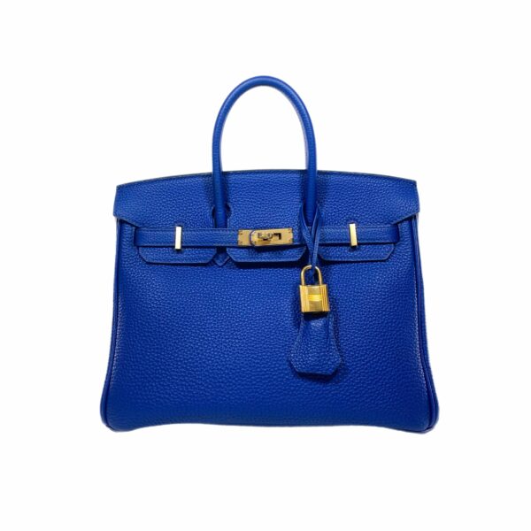 HM Birkin 25 Bleu Electric Togo Gold Hardware