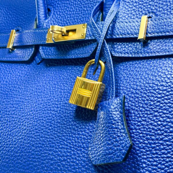 HM Birkin 25 Bleu Electric Togo Gold Hardware - Image 12