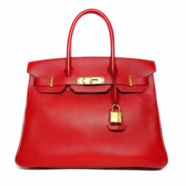 HM Birkin 30 Rouge Casaque Epsom Gold Hardware