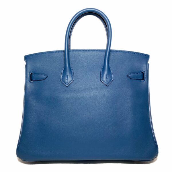 HM Birkin 25 Blue Brighton Swift Palladium Hardware - Image 2