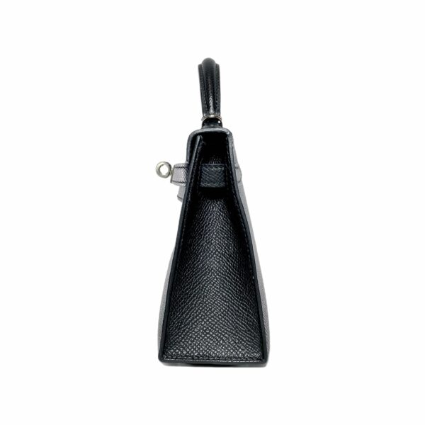 HM Mini Kelly 20 Black Epsom Palladium Hardware - Image 7