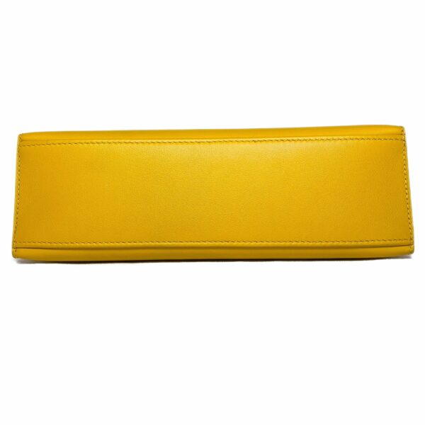 HM Kelly Pochette Jaune Ambre Swift Gold Hardware - Image 7