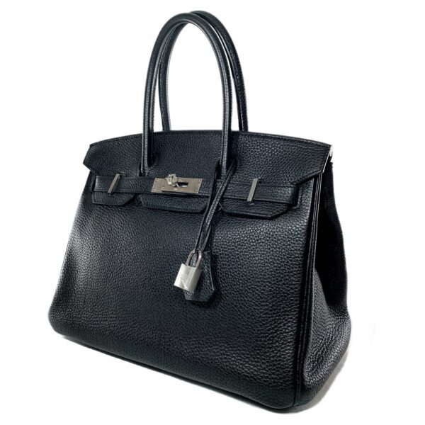 HM Birkin 30 Black Togo Palladium Hardware - Image 3