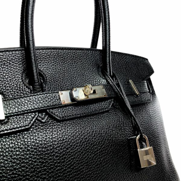 HM Birkin 30 Black Togo Palladium Hardware - Image 11