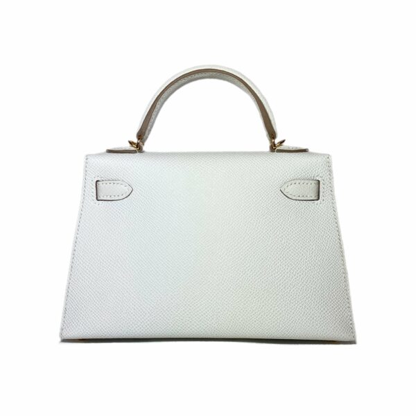 HM Mini Kelly 20 Gris Pale Epsom Gold Hardware - Image 2