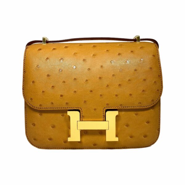 HM Constance 18 Gold Ostrich Gold Hardware