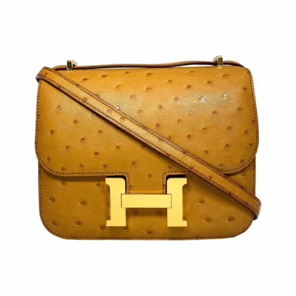 HM Constance 18 Gold Ostrich Gold Hardware - Image 3