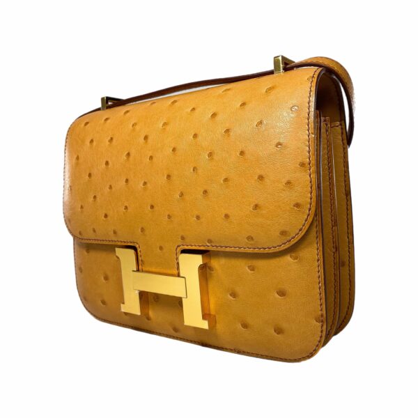 HM Constance 18 Gold Ostrich Gold Hardware - Image 4