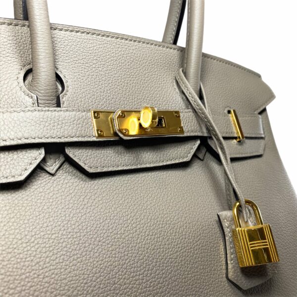 HM Birkin 30 Gris Asphalte Togo Gold Hardware - Image 11