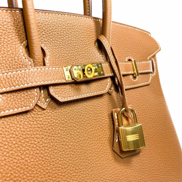 HM Birkin 25 Gold Togo Gold Hardware - Image 11