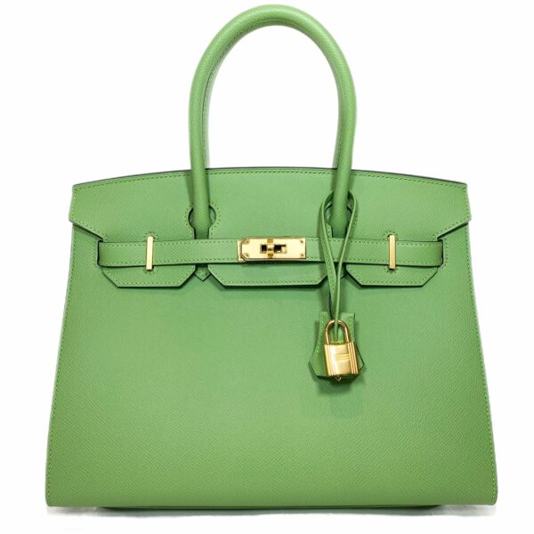 HM Birkin 30 Vert Criquet Sellier Epsom Gold Hardware