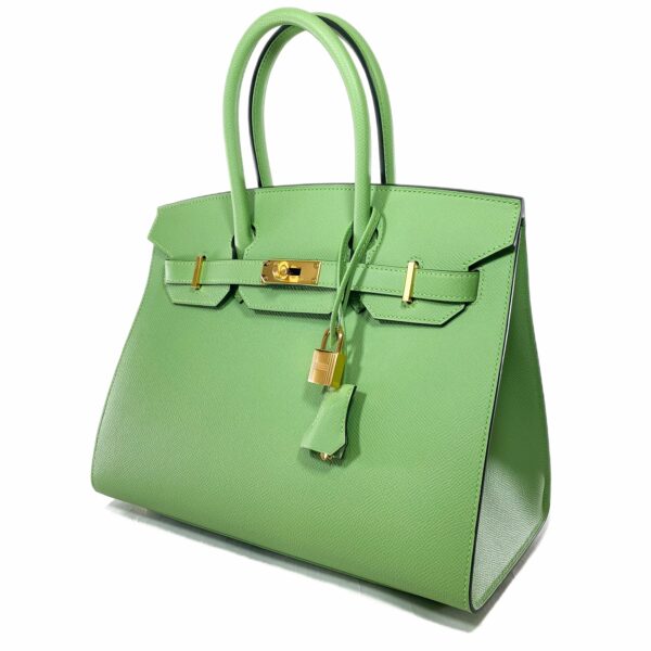 HM Birkin 30 Vert Criquet Sellier Epsom Gold Hardware - Image 3