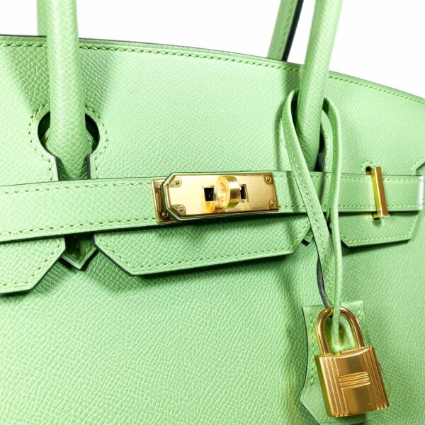 HM Birkin 30 Vert Criquet Sellier Epsom Gold Hardware - Image 11