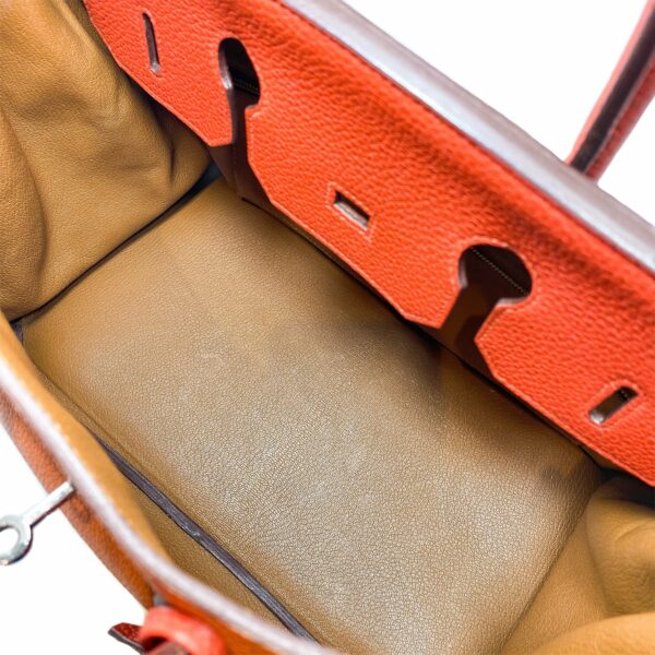 HM Birkin 35 Arlequin Orange Sanguine Gold Bleu Lin Bleu Hydra Etain Clemence Palladium Hardware - Image 11