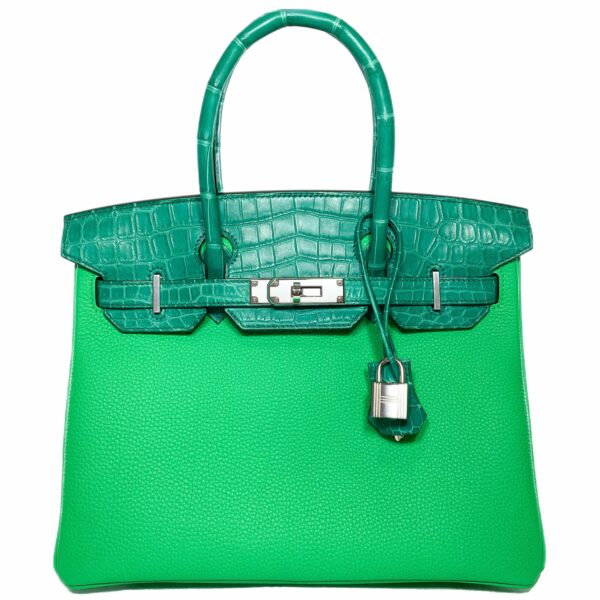 HM Birkin 30 Touch Vert Jade Vert Comics Nilo Crocodile Togo Palladium Hardware